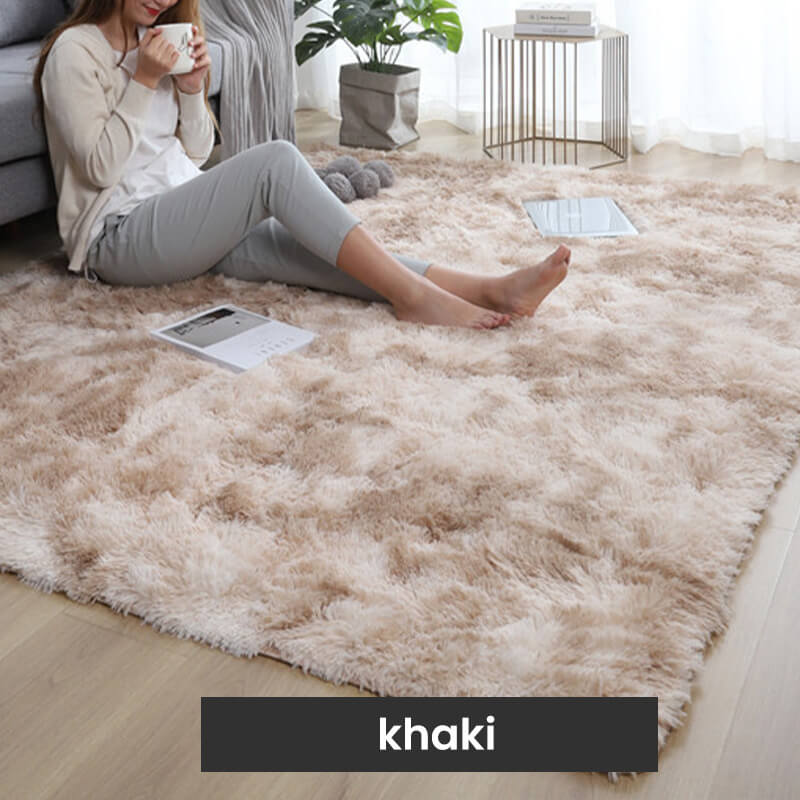 🧶Plush Vloermat Met Kleurverloop - Hoogdichte Faux Fur & Antislip: Perfect Voor Woonkamer/Slaapkamer (Veilig Voor Kinderen!)