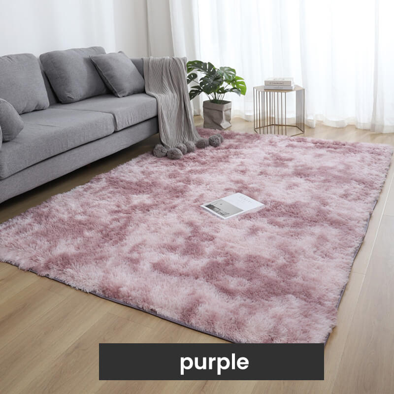 🧶Plush Vloermat Met Kleurverloop - Hoogdichte Faux Fur & Antislip: Perfect Voor Woonkamer/Slaapkamer (Veilig Voor Kinderen!)
