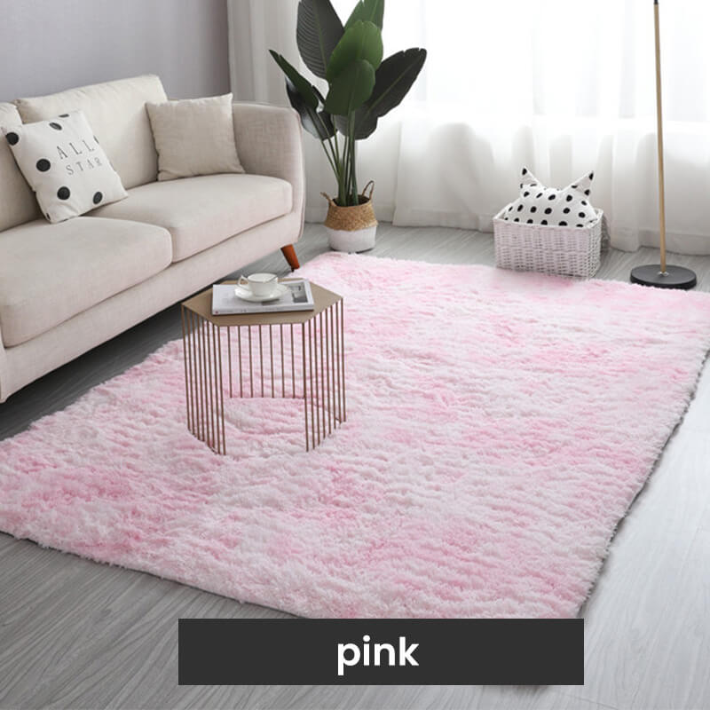 🧶Plush Vloermat Met Kleurverloop - Hoogdichte Faux Fur & Antislip: Perfect Voor Woonkamer/Slaapkamer (Veilig Voor Kinderen!)