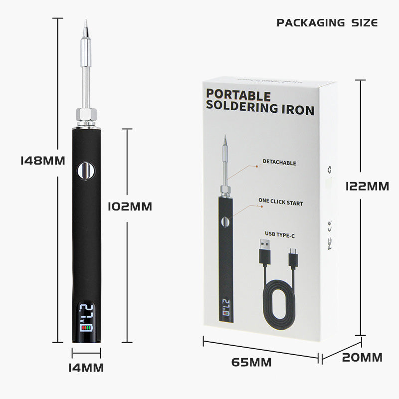 🔧Draagbare Lodeboer met Digitale Display – Perfect voor Reparaties & Vrije Tijd✨Instelbare Temperatuur, USB-Aangedreven & Compact!