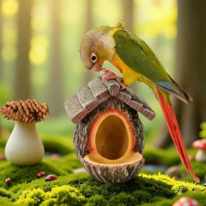 🔥Vogelvoederhuisje voor Buiten met Realistisch Boomstronkdesign Tuindecoratie & Vogelparadijs in één – Trek Meer Vogels naar je Tuin