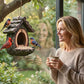 🔥Vogelvoederhuisje voor Buiten met Realistisch Boomstronkdesign Tuindecoratie & Vogelparadijs in één – Trek Meer Vogels naar je Tuin