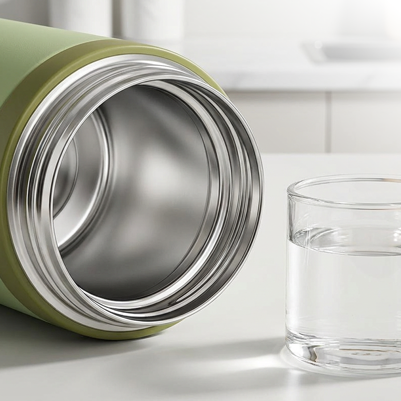 💥Nieuwjaarsuitverkoop 60% ☕2-in-1 roestvrijstalen vacuüm geïsoleerde fles met beker met deksel🍵