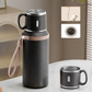 💥Nieuwjaarsuitverkoop 60% ☕2-in-1 roestvrijstalen vacuüm geïsoleerde fles met beker met deksel🍵