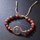 Unisex verstelbare houten kralenarmband van Sint-Benedictus