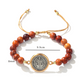 Unisex verstelbare houten kralenarmband van Sint-Benedictus