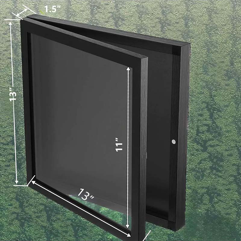 Houten omlijsting voor shirtdisplay met magnetische sluiting
