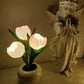 LED Tulp Nachtlamp - Bloem Tafellamp met 3 Takken USB Decoratief Licht