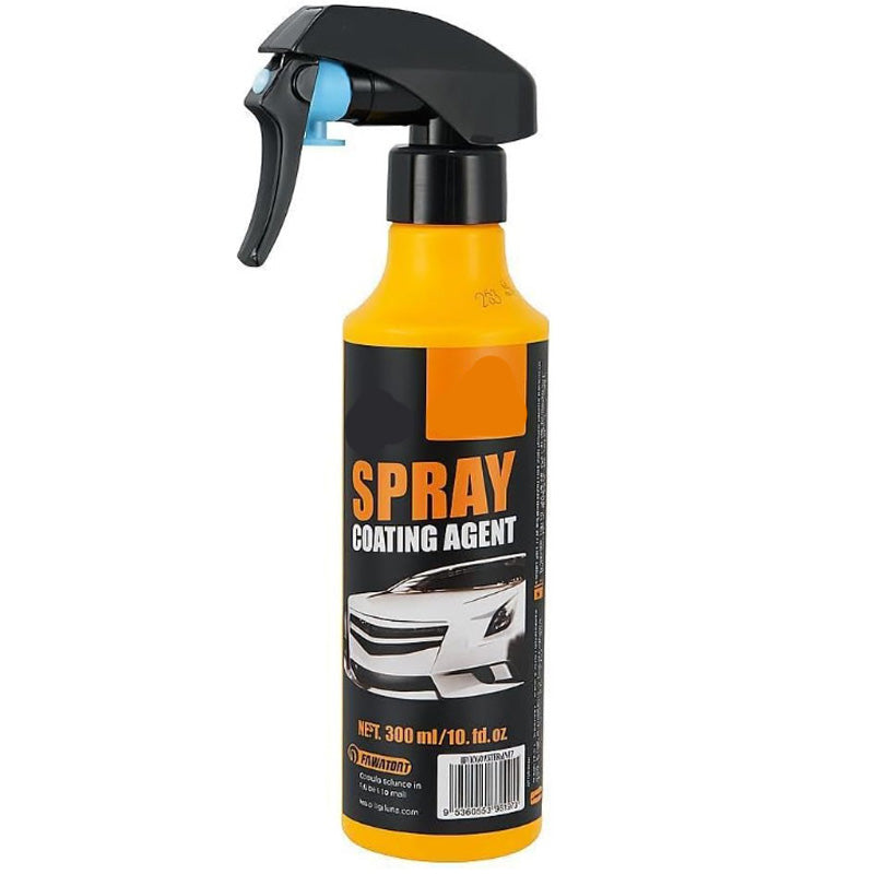🚗3-in-1 SiO₂ keramische snelcoatingspray – wassen zonder water, streeploze glans en waterafstotende bescherming