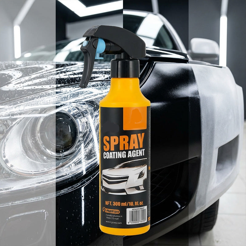 🚗3-in-1 SiO₂ keramische snelcoatingspray – wassen zonder water, streeploze glans en waterafstotende bescherming