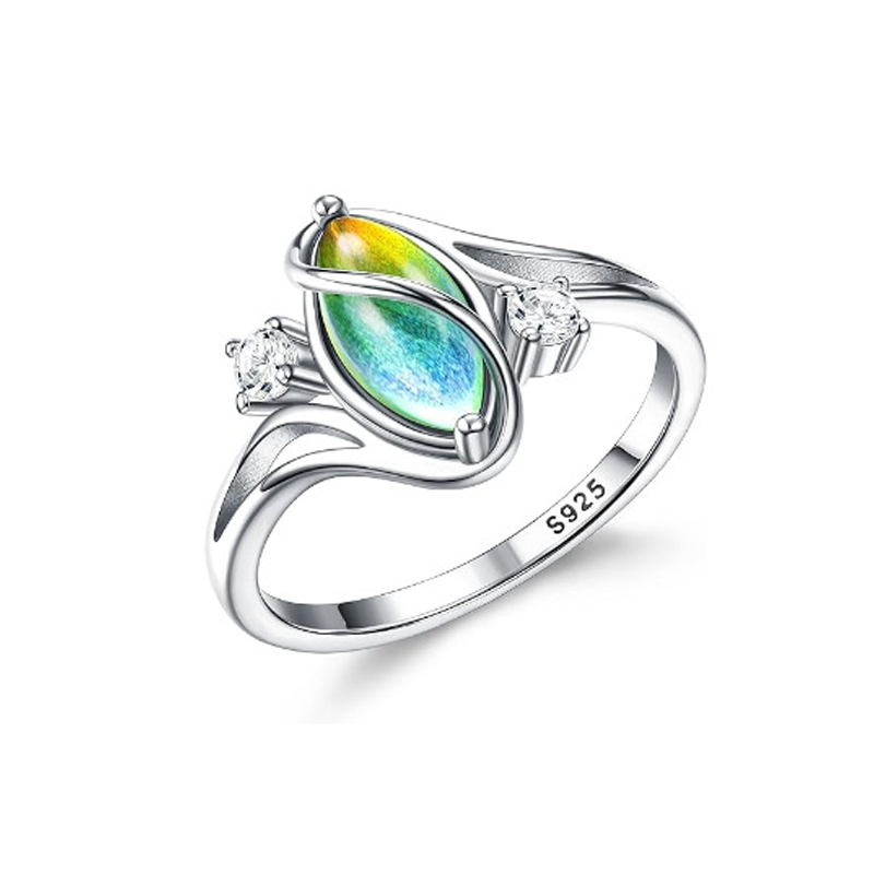 ✨💍Koop 1 Krijg 1 Gratis🔥Geometrische Ovale Maansteen Ring met Zirkonia Accenten – Mystiek, Sprankelend & Tijdloos Elegant🌙✨