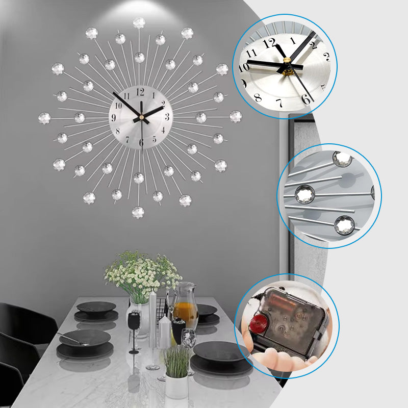 🎁2026 Nieuw binnen 50% KORTING💥💫Stijlvolle Strass-Wandklok | Stil & Elegant Voor Jouw Interieur🕰️✨