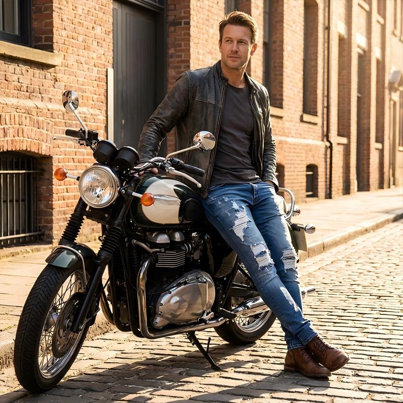 🔥Stijlvolle skinny jeans met een verwassen look voor heren – Slim fit, ademend katoen en stoere scheurdetails