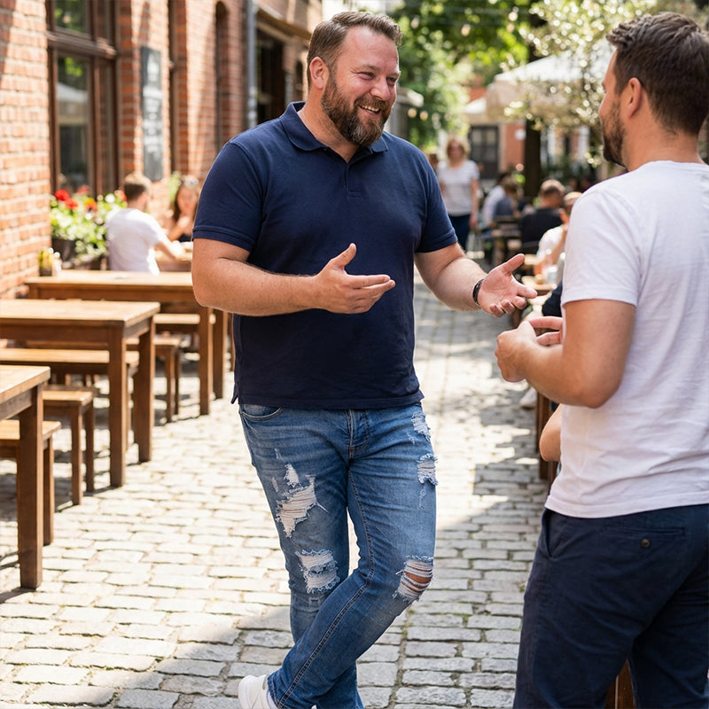🔥Stijlvolle skinny jeans met een verwassen look voor heren – Slim fit, ademend katoen en stoere scheurdetails