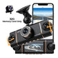 4-kanaals HD dashcam met opnames van voor, interieur en achter