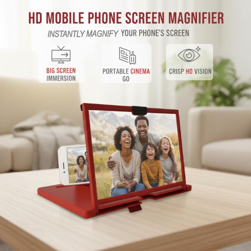 🥳2026 HOT SALE🥳👓Verlicht vermoeide ogen, maak het scherm “groter” | HD-telefoonvergrootglas voor eenvoudiger bekijken🎬✨
