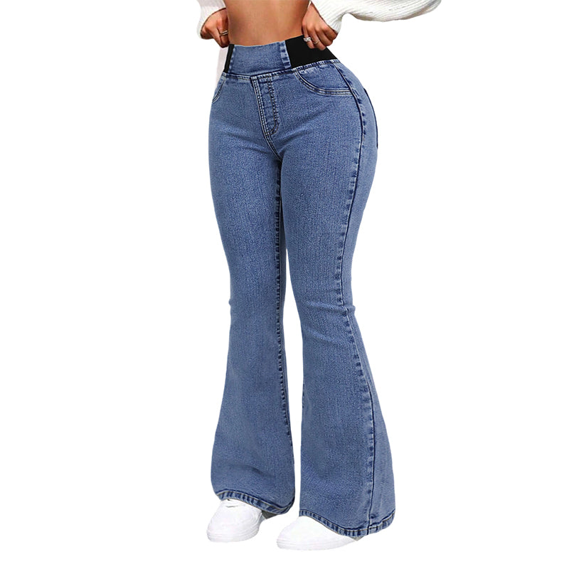 🎁2026 Nieuw binnen 💥👖Dames high-waist stretch flared denim jeans🚀