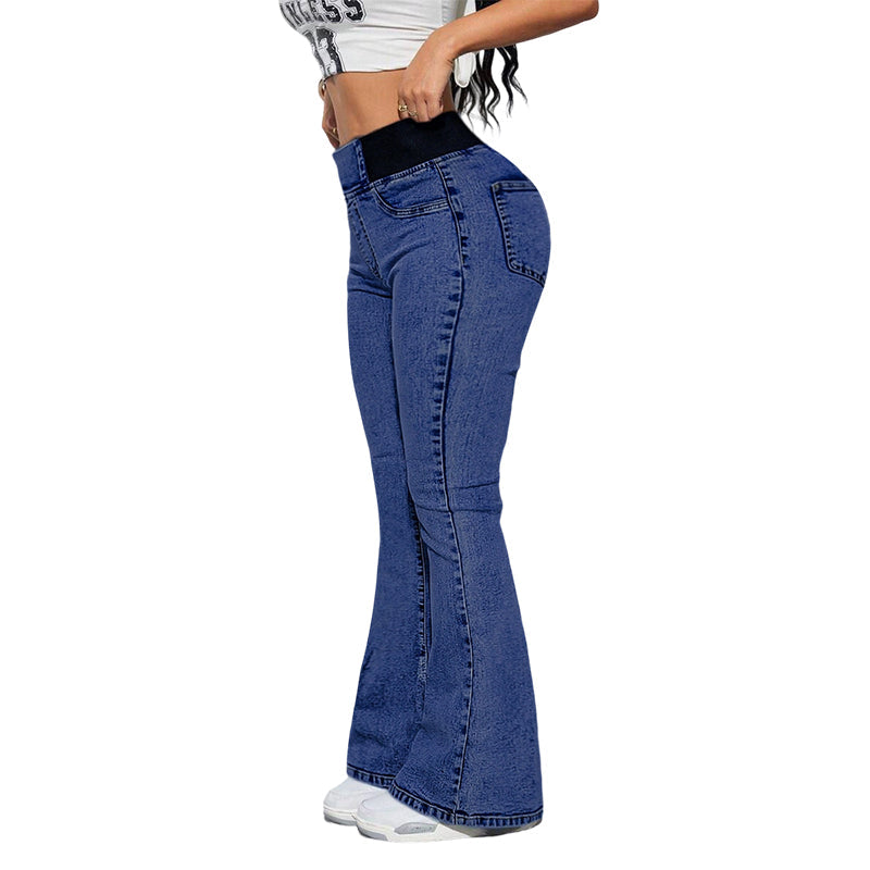 🎁2026 Nieuw binnen 💥👖Dames high-waist stretch flared denim jeans🚀