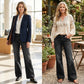 🎉Nieuwjaars Cadeau 50% KORTING!👖Retro Flare Jeans Dames – Slank Effect, Comfortabele Stretch & Utilitaire Zakken!