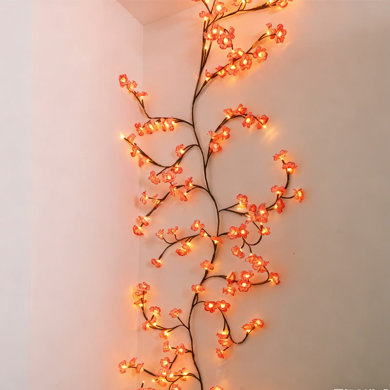 ❄️Zomerfresh 50% Korting!🏡Bloemenrank LED-wandlampen – Flexibele USB-ambianceverlichting met afstandsbediening optie
