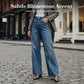 💥Nieuwe collectie 2026 – Damesjeans met wijde pijpen en strass-steentjes voor een slanker, sprankelend silhouet✨👖