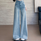 💥Nieuwe collectie 2026 – Damesjeans met wijde pijpen en strass-steentjes voor een slanker, sprankelend silhouet✨👖