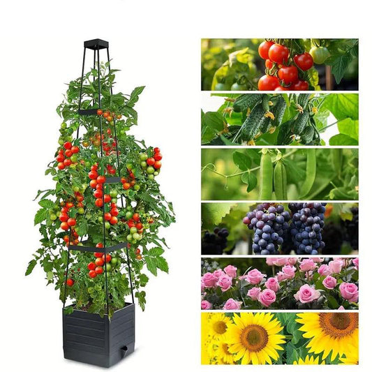 🪴NU 50% KORTING☀️Verhoogde plantenbakken met klimrek voor in de tuin💧
