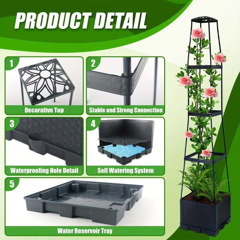 🪴NU 50% KORTING☀️Verhoogde plantenbakken met klimrek voor in de tuin💧