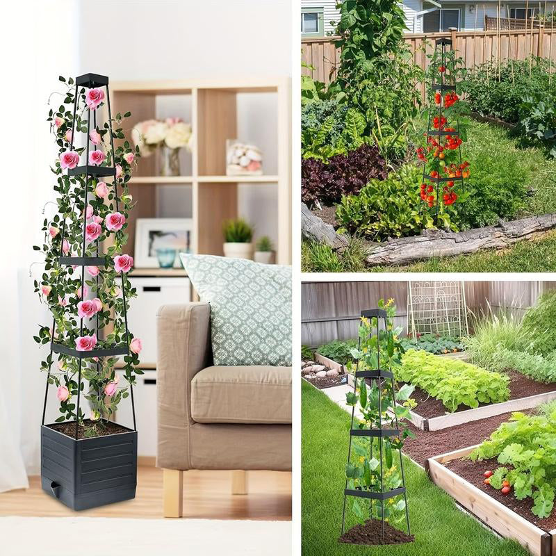 🪴NU 50% KORTING☀️Verhoogde plantenbakken met klimrek voor in de tuin💧