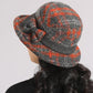 🎉Nieuwjaars Cadeau 50% KORTING!👒Vintage Geruite Clochehoed van Imitatiewol – Elegant & Warm voor Koude Winterdagen!