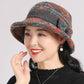 🎉Nieuwjaars Cadeau 50% KORTING!👒Vintage Geruite Clochehoed van Imitatiewol – Elegant & Warm voor Koude Winterdagen!
