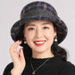 🎉Nieuwjaars Cadeau 50% KORTING!👒Vintage Geruite Clochehoed van Imitatiewol – Elegant & Warm voor Koude Winterdagen!