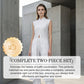 2-Delige Set: Effen Top met Hoge-Lage Split en Broek