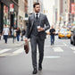 👔Slim-fit 3-delig pak voor heren – Getailleerde pasvorm, hoogwaardige stof en perfect voor formele gelegenheden🤵