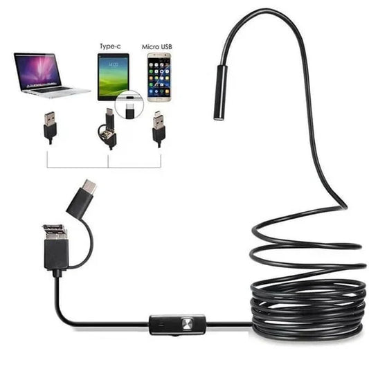 🔍3-in-1 Waterdichte USB-Endoscoop – 6 LED's | HD Beeld | IP67 | Voor Android & PC!
