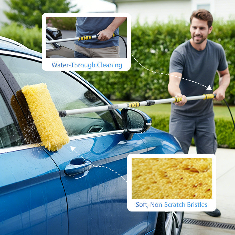 🎁2026 Nieuw binnen 50% KORTING💥🚗 Ausziehbare Autowaschbürste – 60" langer Stiel, 360° Reinigung! ✨ Höher reichen, smarter schrubben – schonend zum Lack, hart gegen Schmutz! 🧼💦