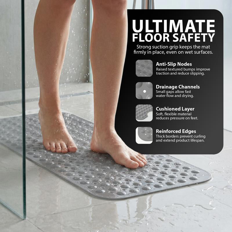 🎉 Nieuw 2026 – Antislip Badmat met Zuignappen 40"x16" | Veilig, Comfortabel & Snel Droog
