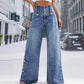 🔥Hoge Taille Jeans met Wijde Pijpen – Comfortabel & Trendy👖