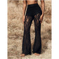 👖Elegante flared kanten broek met hoge taille – Geïntegreerde shortvoering & boho chic voor de zomer en festivals🌸