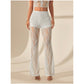 👖Elegante flared kanten broek met hoge taille – Geïntegreerde shortvoering & boho chic voor de zomer en festivals🌸