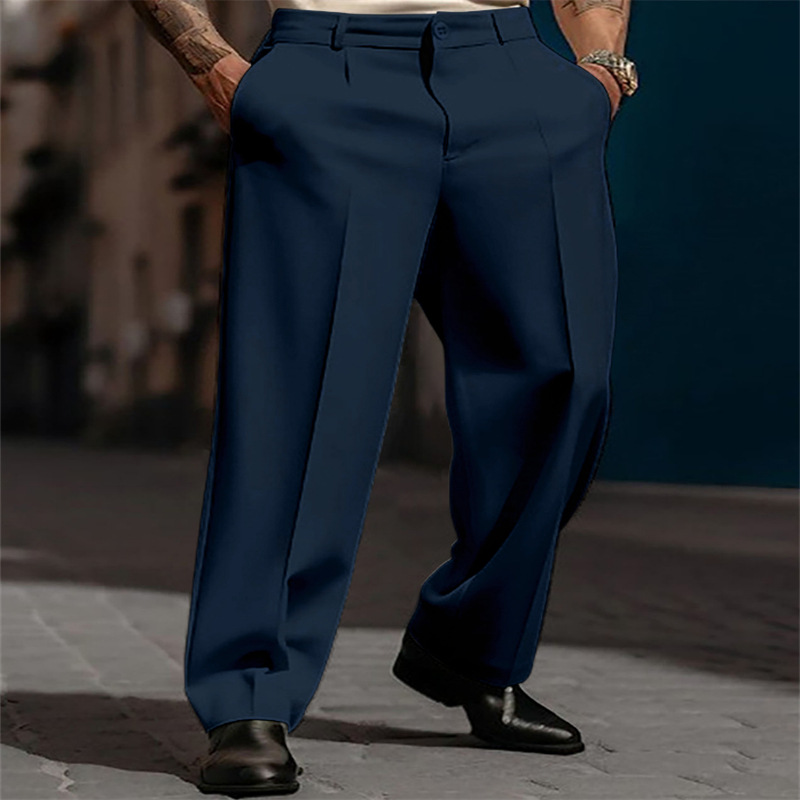👖 Heren Casual Geplooide Wijde Broek – Comfortabel, Stijlvol & Tijdloos! Klassieke plooi, moderne pasvorm – perfect voor elke gelegenheid. ✨💼