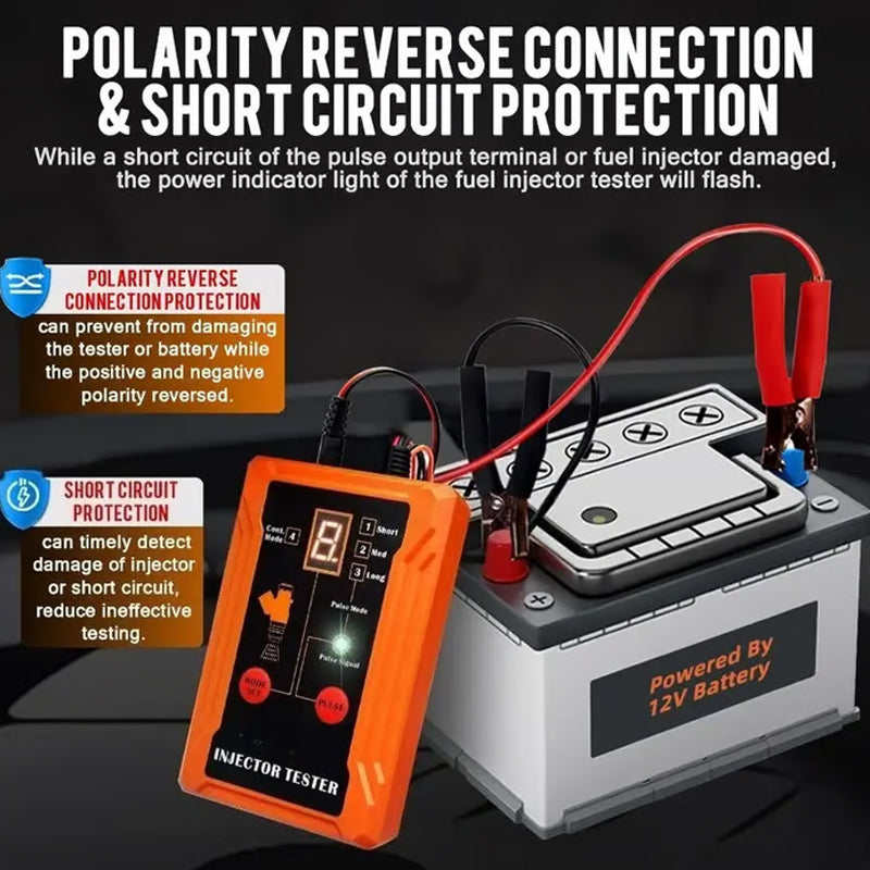 🚗 Professionele 4-Modus Brandstofinjector Tester & Reiniger – Herstel Motorprestaties