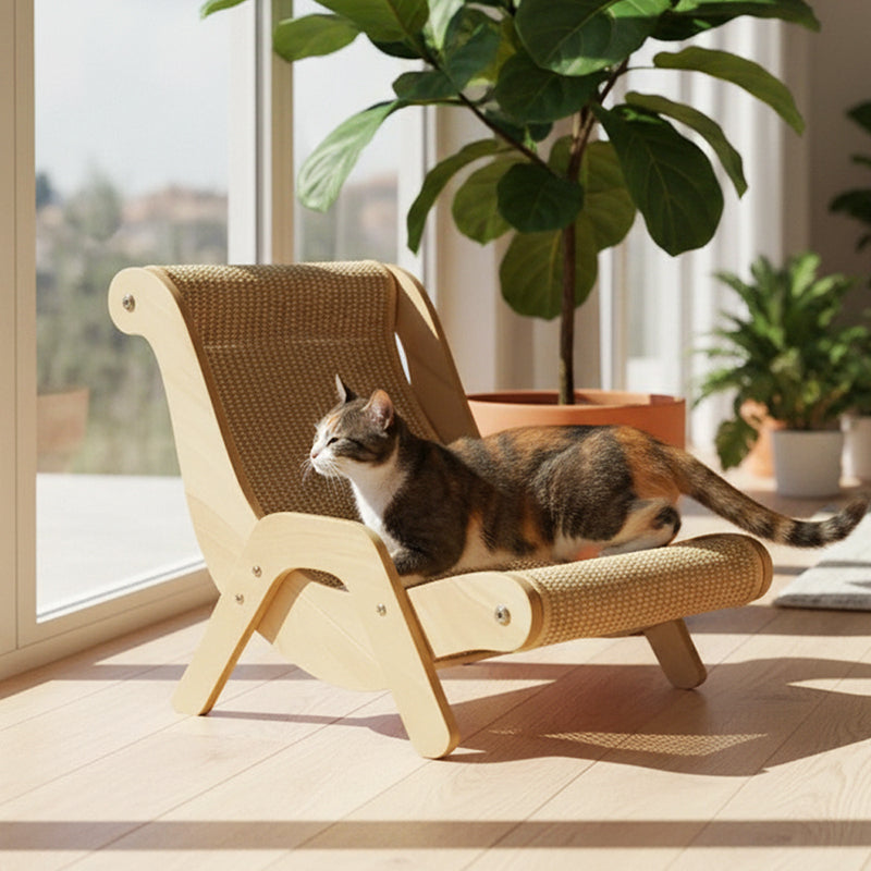 🐱 NU 50% KORTING! ⏰ 2-in-1 Sisal Krab- en Ligstoel voor Katten – Krabben & Loungen, Duurzaam Sisal & Ruimtebesparend 🛏️