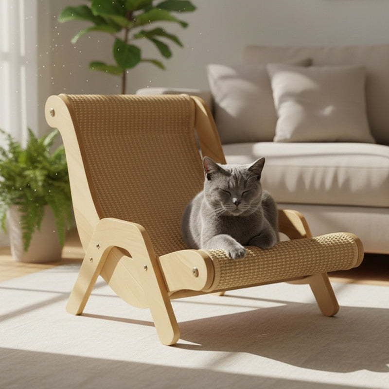 🐱 NU 50% KORTING! ⏰ 2-in-1 Sisal Krab- en Ligstoel voor Katten – Krabben & Loungen, Duurzaam Sisal & Ruimtebesparend 🛏️