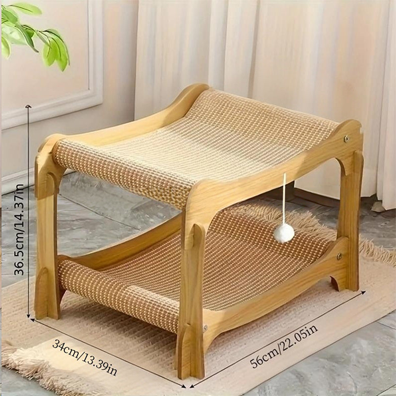 🐱 NU 50% KORTING! ⏰ 2-in-1 Sisal Krab- en Ligstoel voor Katten – Krabben & Loungen, Duurzaam Sisal & Ruimtebesparend 🛏️