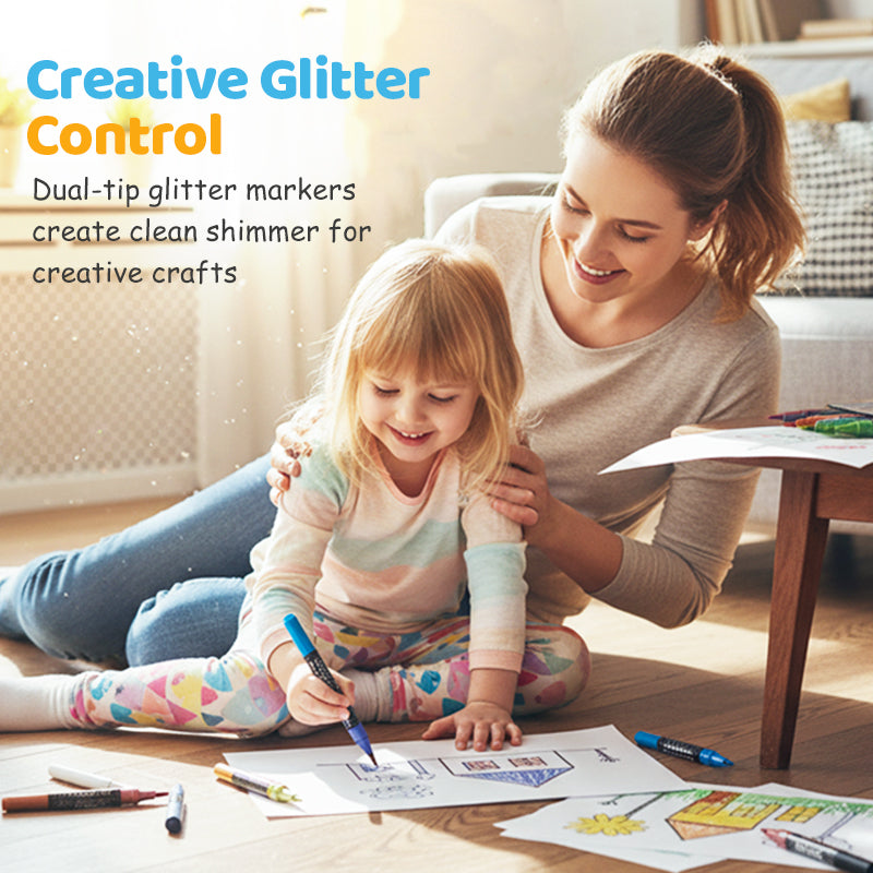 ✨ Nieuw voor 2026 | 24 glittermarkers met dubbele punt | Laat je creaties stralen 🎨【-50%】