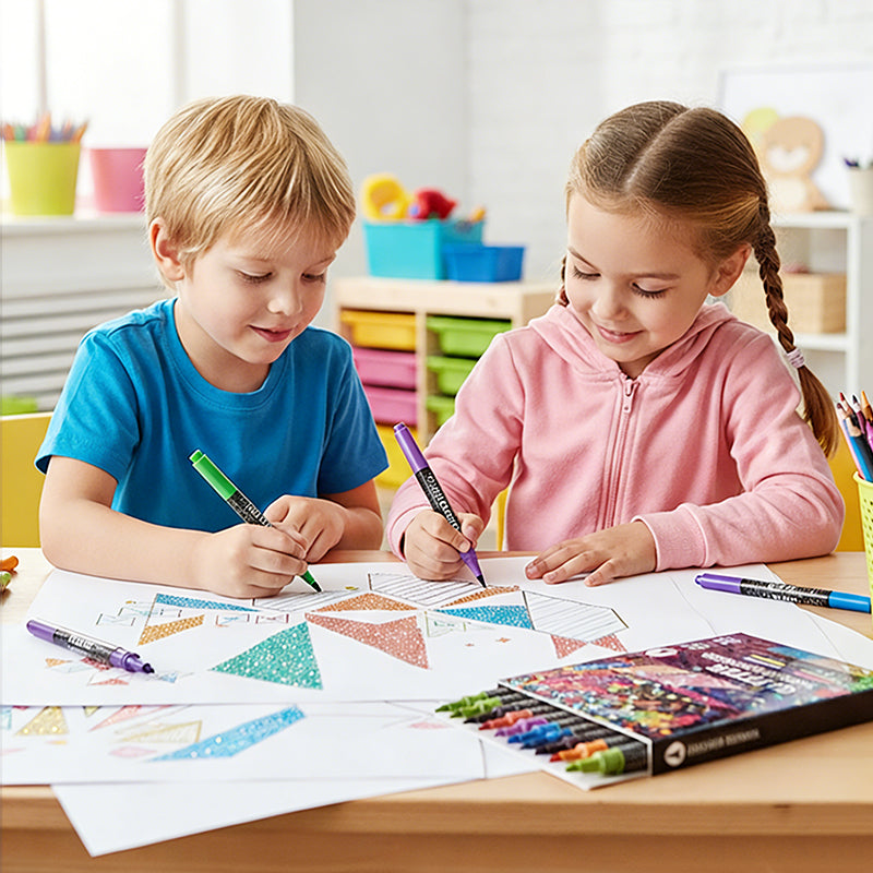 ✨ Nieuw voor 2026 | 24 glittermarkers met dubbele punt | Laat je creaties stralen 🎨【-50%】