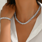 💎50% KORTING NU✨Verstelbare Strass Blad Link Ketting & Armband Set – Elegant Ontwerp, Sprankelende Kristallen & Perfect Cadeau🍃