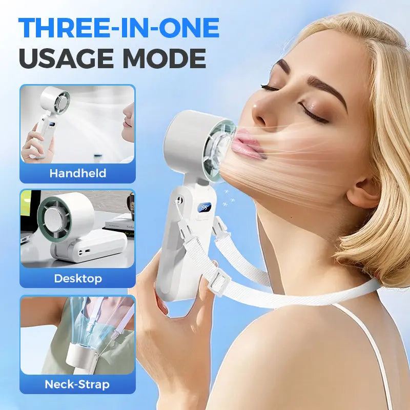 3-In-1 Draagbare Handventilator met IJskoelvak