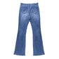 Dames Uitlopende Jeans met Scheuren en Rafelige Zoom